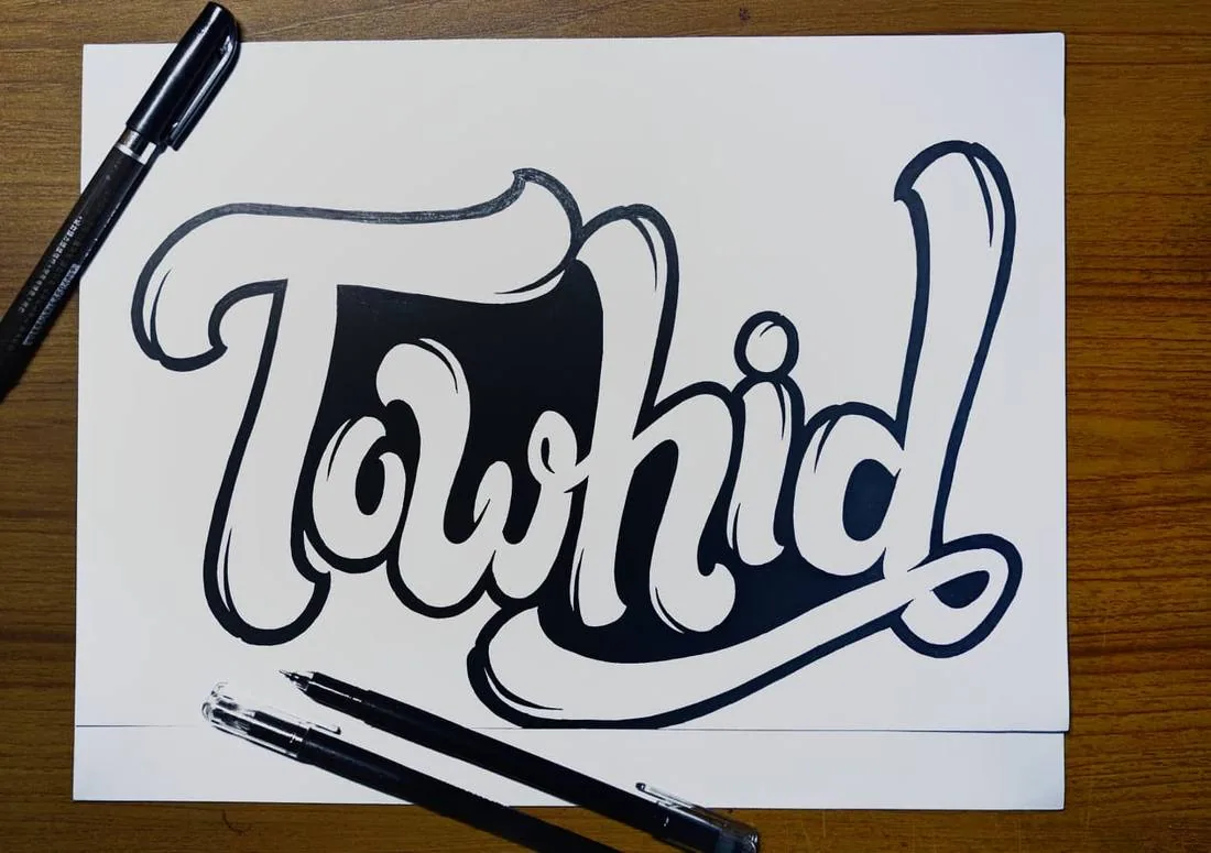 Hand-lettered Towhid